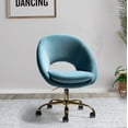 thumbnail image 1 of Savas Velvet Task Chair for Home Office in Blue, 1 of 9