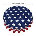 thumbnail image 3 of Aodebiao Patriotic Star Pattern Round Tablecloth Spill-Resistant Wrinkle-Resistant Polyester Fabric for Kitchen Dining Party Decor Independence Day Celebration Picnic Events, 3 of 6