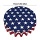 thumbnail image 3 of Mantel redondo para mesa de comedor | Diseño con estampado de estrellas patrióticas | Tejido de poliéster resistente a manchas y arrugas, 3 of 6