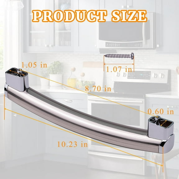 WB15X21101 Microwave Door Handle Replacement for  Appliances,  Fit,  Stainless Steel