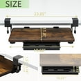 thumbnail image 3 of Small Keyboard Tray Under Desk .; X .; Small Size Keyboard Drawer with C Clamp-on Mount Easy to Install Pull Out Sliding Computer Keyboard Stand () (Wood), 3 of 7