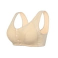 thumbnail image 3 of TOWED22 Bras,Women's Bra Plus Size Underwire Seamless Full Coverage Push Up Sleep Bras Pure Comfort Back Close Soft Cozy Bra Beige,40, 3 of 3