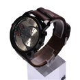 thumbnail image 2 of Reloj Cuarzo para Hombre Relojes Multiusos Cuero Grandes (marrón Claro), 2 of 8