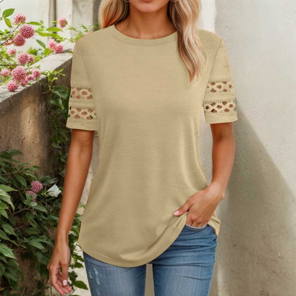 MAIHAN T Shirts for Women Loose Fit Summer Tops 2026 Spring Trendy Casual Soft Basic Tees Short Sleeve Spring Summer Tops Lightweight Sweatshirts for Women
