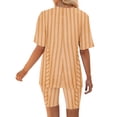 thumbnail image 5 of Blouses pour Femmes, Blouse à Col en V Imprimée pour Femmes, Hauts à Manches Courtes, Shorts, Ensembles de Tenue Décontractée, 5 of 5