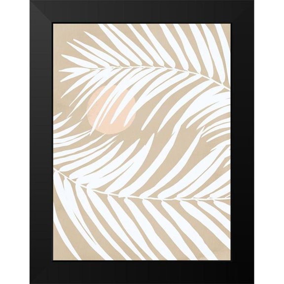 Urban Road 12x14 Black Modern Framed Museum Art Print Titled - Under the Moonlight II Sand