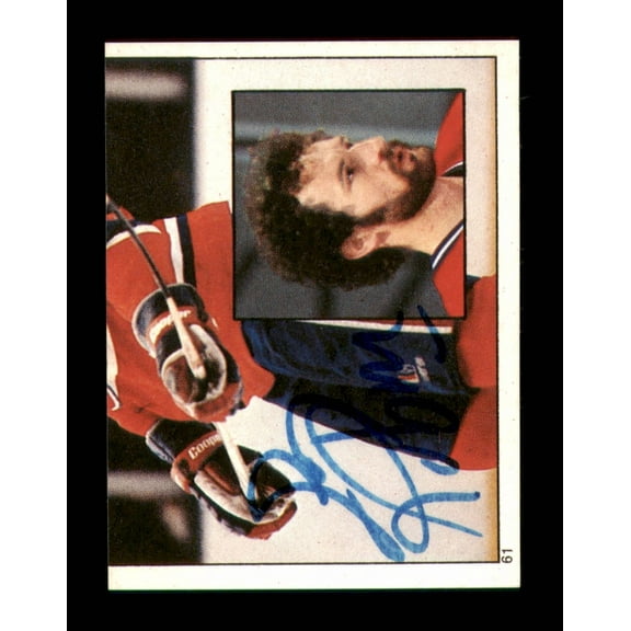 Larry Robinson Autographed 1983-84 Topps Stickers Card #61 Montreal Canadiens SKU #251485