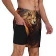 thumbnail image 2 of Fotbe Cool Fire Lion Traje de Baño para Hombre – Shorts de Natación de Secado Rápido con Forro y Bolsillos-3X-Large, 2 of 6