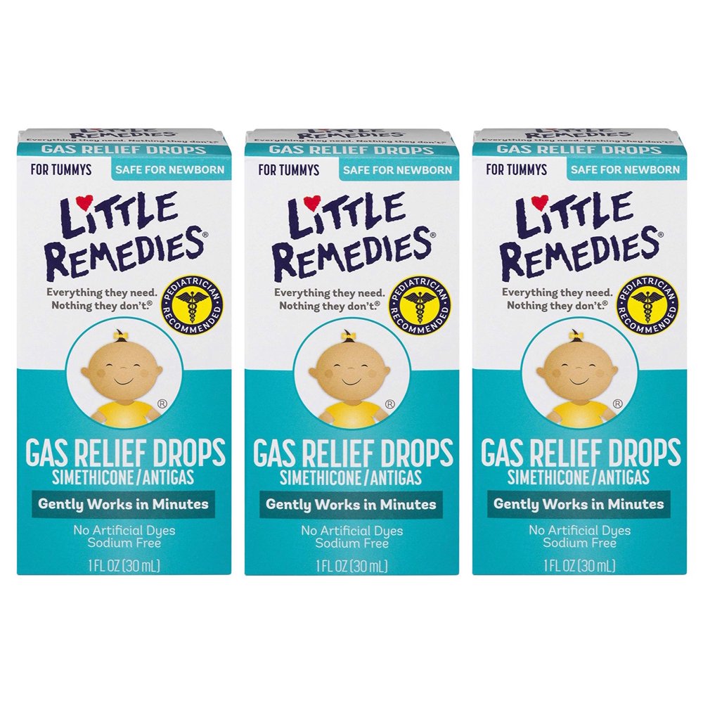 Little Remedies (3Pack) Gas Relief Drops 1fl oz Bottles