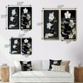 thumbnail image 4 of Designart "Zen Serenity White Flowers and Black Stone Cairn I" Spiritual Stone Wall Art Set Of 2 - Traditional White Gallery Wall Set For Home Decor, 4 of 6