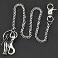 thumbnail image 2 of LLC Metal Wallet Chain with Lobster Clips, 38cm Length and 3 Key Rings - Ideal for Pants or Purse, 2 of 5