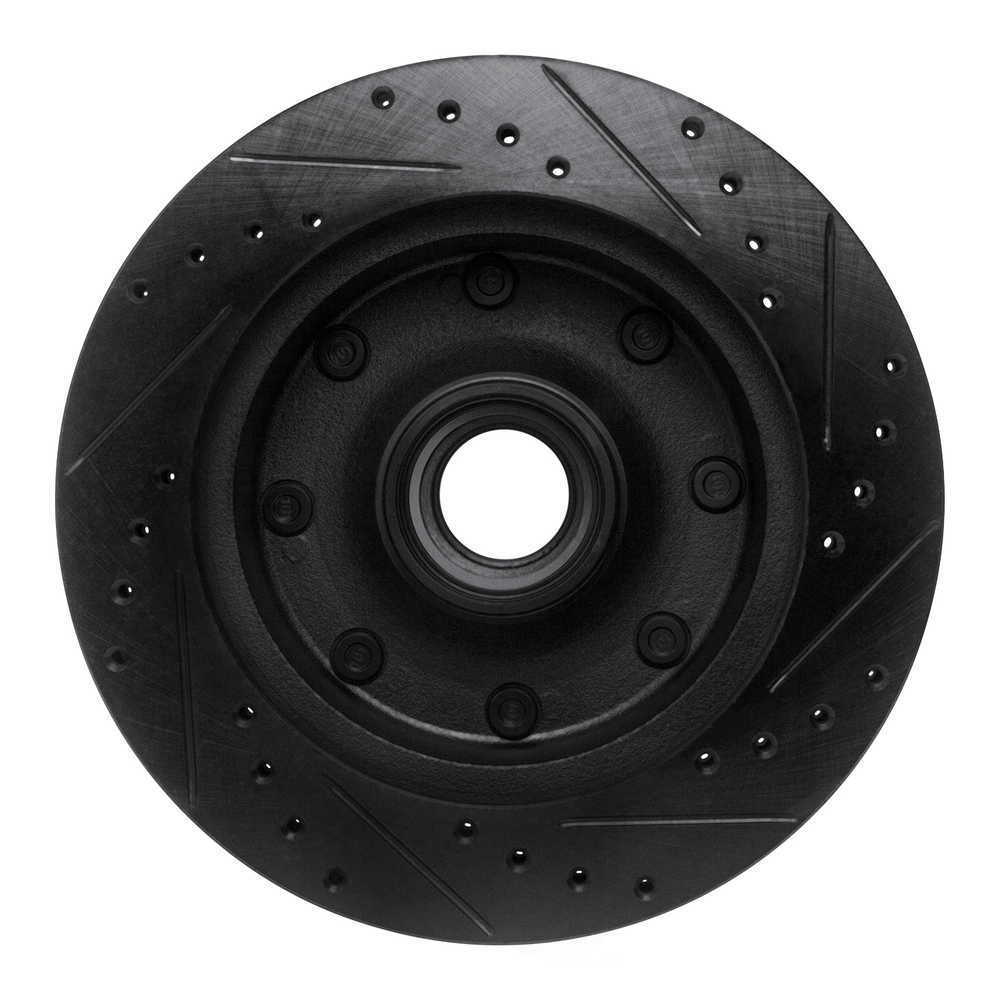 Dynamic Friction Company 633-54118L DFC Brake Rotor - Drilled And Slotted - Black