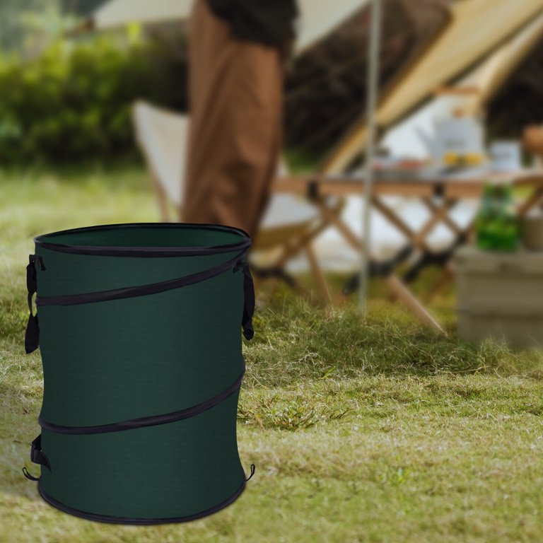 JOYDING 10 Gallon Pop-Up Trash Can Reusable Outdoor Camping Trash Can  Garden Yard Trash Bag