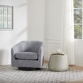 thumbnail image 4 of CHITA Swivel Accent Chair Fabric, Round Barrel Arm Chair Living Room, Pebble Gray&Black Base, 4 of 14