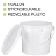 thumbnail image 4 of Cubo de almacenamiento de alimentos Gerrii, 1,4 L, plástico blanco con asa, paquete de 10, 4 of 7