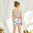 thumbnail image 7 of AJZIOJIRO Kids Print Swimsuit for Teen Girls , High Waisted Bathing Suit 3 Piece Set Girls Black Swimsuit Bikini Set, 7 of 7