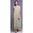 thumbnail image 4 of Bimba Chemises de Nuit en Rayonne Imprimée pour Femmes Robe Sans Manches Vêtements de Nuit Robe Maxi-S, 4 of 5