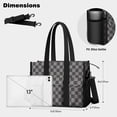 thumbnail image 5 of Utility Tote Bag for Women with 11 Pockets, Boho Teacher Tote with Top Zipper Closure & Thick Bottom Support, Waterproof Beach Bag Work Laptop Bag for Teachers, Students, Artist, Nurse Purse, 5 of 5