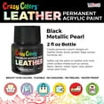 Crazy Colors Black Metallic Pearl Premium Acrylic Leather and Shoe