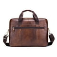 thumbnail image 2 of BULLCAPTAIN Men's Crossbody Shoulder Bag - Leather Messenger Bag for Office and School, 2 of 7