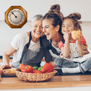 DayClocks Classic Day-of-the-Week Wall Clock with 10 Oak Wood Frame