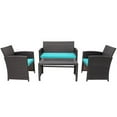 thumbnail image 3 of Pemberly Row 8 Pieces Rattan Patio Furniture Set with Cushion in Turquoise/Brown, 3 of 10