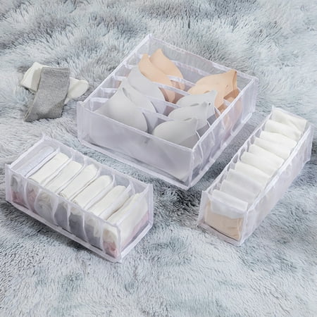 

GXSR 6/7/11 Grids Underwear Socks Tie Storage Box Compartment Bra Organizer Drawer Closet Divider