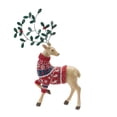 thumbnail image 3 of Melrose Set of 2 Mistletoe Antler Deer Christmas Tabletop Figurines 14.75", 3 of 3