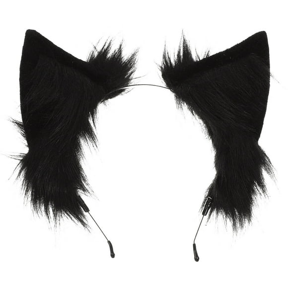 WEUVEB Accesorio De Negro Plush Con Orejas De Para Eventos