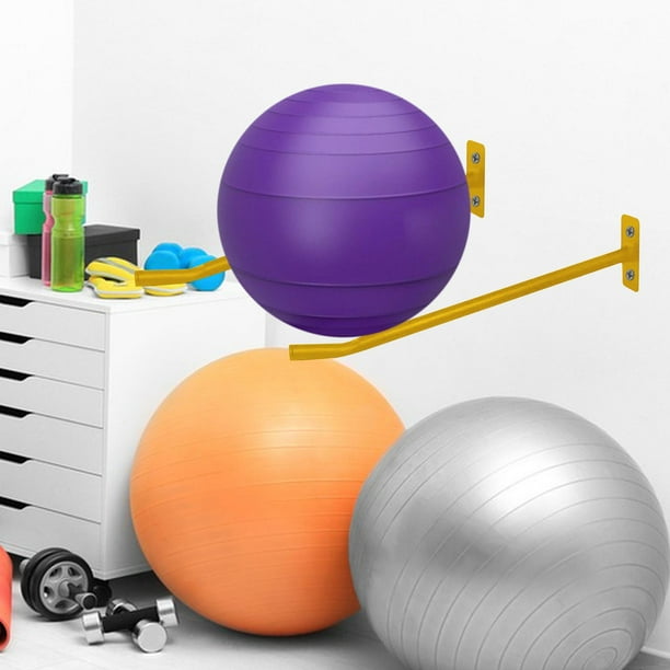 Soporte de pared para pelotas de ejercicio, organizador de hierro para pelotas, versátil para esquí, garaje, herramientas de jardín, suministros de