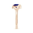 thumbnail image 3 of Angara Natural 0.9 Ct. Tanzanite Solitaire Ring in 14K Rose Gold for Women (Ring Size: 3), 3 of 9
