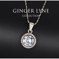 thumbnail image 3 of Jenny Pendant Necklace Halo Round Cz Gold Plated Ginger Lyne Collection, 3 of 5