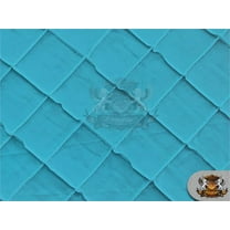 Taffeta Pintuck 2"x2" Diamond Fabric TURQUOISE / 110" Wide / Sold by the yard