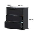 thumbnail image 3 of SUXXAN 3-Drawer Lateral File Cabinet, Legal or Letter File Cabinet, Black, 3 of 6
