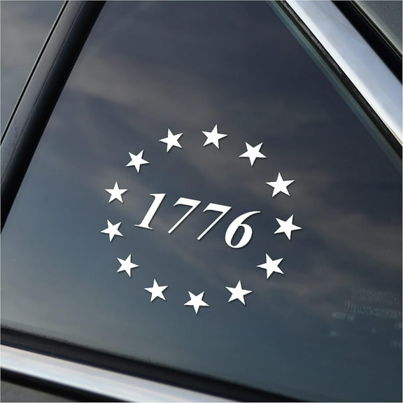 1776 Betsy Ross Stars Decal Tactical Sticker Matte White