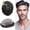 #1B10 1B# OFF BLACK WITH 10% SYNTHETIC GREY, variant on System for Men Fine Mono Mens Toupee Human Hair Piece Thin Skin Toupee for Men Natural Mens Hairpieces 5"X7" #1820 18# MEDIUM BLONDE WITH 20% SYNTHETIC GREY