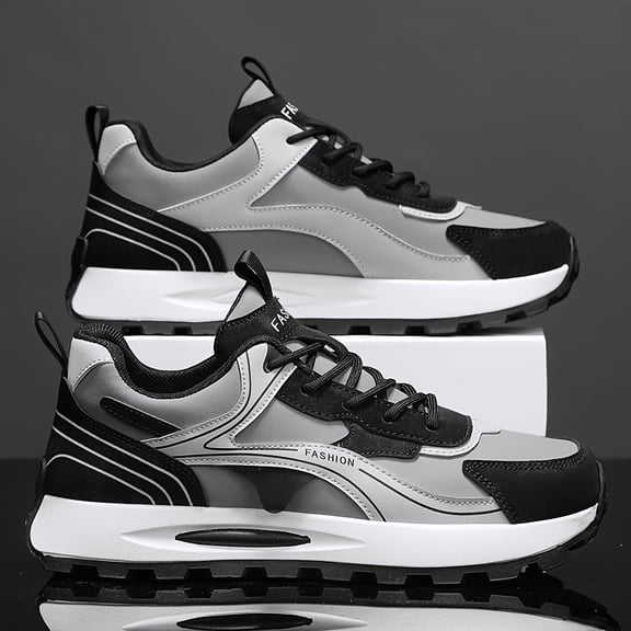Men's Casual Versatile Sneakers Low-Top Four-Season Lace-Up Slip- Durable Outdoor