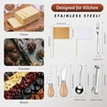 thumbnail image 2 of ‎TACYKIBD Charcuterie Board Accessories Spreader Knife Set Cheese Butter Spreader Knife Charcuterie Utensils with Wooden Handles Mini Serving Tongs Spoons Forks for party Wedding Christmas, 2 of 12