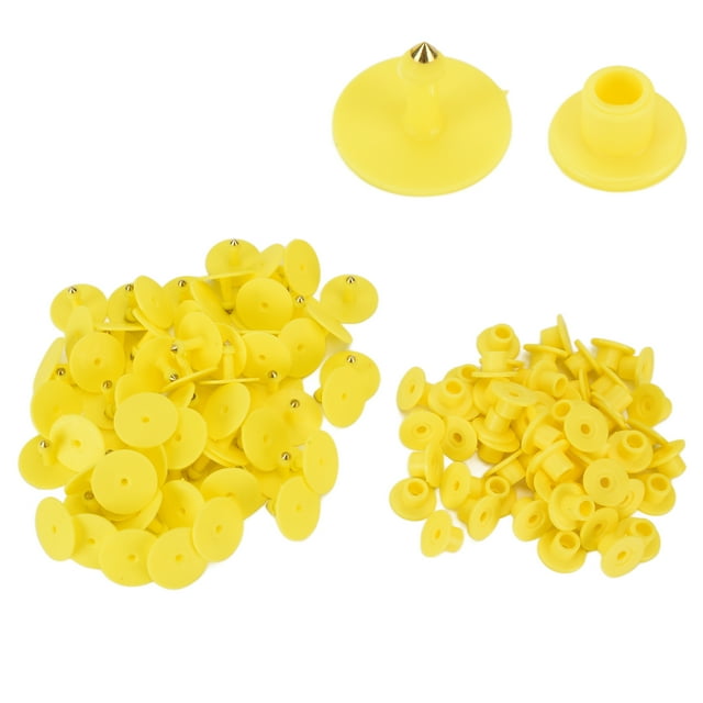 Animal Round Ear Tags, Livestock Ear Tag Easy To Distinguish Long Term Use Strong Tensile Resistance Excellent Toughness for Sheep for for Green,Yellow,Orange