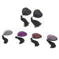 thumbnail image 5 of Women Nipple Pasties Covers Rhinestones Heart Shape Reusable Raves Party Breast Stickers Bra Pads Petals with Tassels, 5 of 9