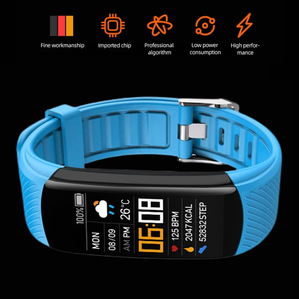 Reloj electrónico Rastreador de ejercicios a prueba de agua para ejercicios al aire libre (Azul claro)