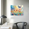 thumbnail image 4 of PIKWEEK Butterfly Canvas Wall Art Colorful Wildflower Wall Decor Watercolor Daisy Poppy Canvas Prints Pictures Ink Paintings Abstract Floral Poster Artwork for Bathroom Living Room Home Decorations, 4 of 5