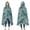 Blue Gold Marble-1, variant on Wearable Blanket,Pink Gold Marble Pattern Hooded Wearable Flannel Blanket for Adults & Teens,Winter Poncho Shawl Wrap Cape Cozy Anti-Pill,60"x80"