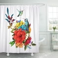 thumbnail image 1 of ABPHQTO Cortina de ducha Ramo de Flores Rosas Amapolas Acianos y Dos Colibríes 152x180 cm ABPHQTO PKNMT60x72Shower-6487, 1 of 2