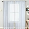 thumbnail image 1 of MAWCLOS Rideau de Fenêtre 2 Panneaux Rideaux Transparent Long Voile Transparent Poche pour Tringle Uni Blanc Habillages Basique Plusieurs Tailles Blanc 2 Pcs-L : 28 Pouces x H : 71 Pouces, 1 of 5