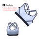 thumbnail image 1 of Mujer Yoga Fitness Stretch Entrenamiento Camiseta sin mangas Sin costuras Racerback Acolchado Sujetador deportivo (Blanco L), 1 of 4