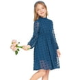 thumbnail image 5 of Arshiner Flypigs Tween Girls Long Sleeve Fall Dresses Swiss Dot Casual Party Dress, 5 of 8