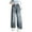 Blue, variant on Ketyyh-chn99 Girls' Slim Boot-Cut Stretch Jeans Kids Girls Baggy Jeans Casual Wide Leg High Waist Denim Pants Size for 6-7 Years,Dark Blue
