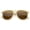 Nude-Gold / Brown, variant on sunglassLA Unisex Modern Casual Teardrop Shaped Lens Keyhole Horn Rimmed Sunglasses (Creme-Gold / Lavender) - 53mm