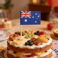 thumbnail image 1 of MTBLYS 100 Toothpick Flags Wooden Food Picks Paper Flag Labels Multicolor 100-Piece Cake Snack Drink Decor Independence Day Party Use, 1 of 6
